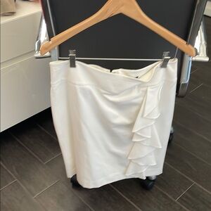 Elegant White Ruffle Skirt